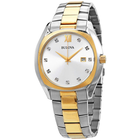 Bulova woman Slim Duet Mother of Pearl Diamond Dial Watch
