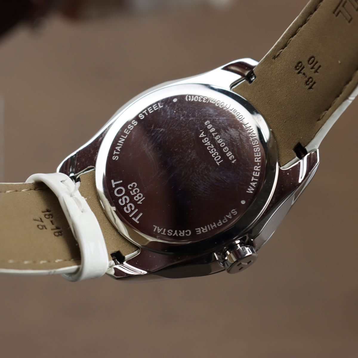 Tissot Couturier Grande Mother of Pearl Dial White Leather woman Watch - T035.246.16.111.00