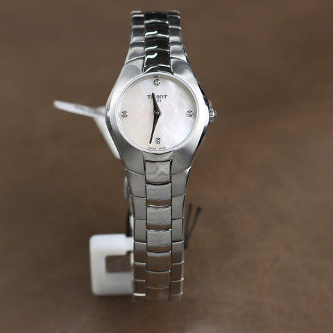Tissot T-Round White Dial Diamond woman Watch - T096.009.11.116.00