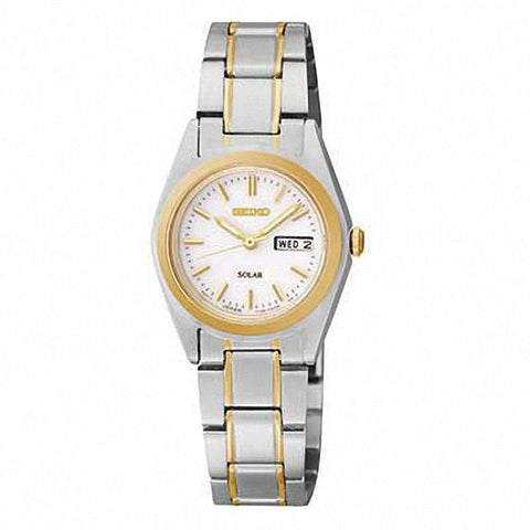 Seiko woman Solar White Dial Two-tone