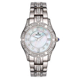 Bulova woman Dress, diamond watch with mother of pearl dial