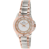 Bulova Two Tone woman Diamond Set Case Watch with Mother-of-Pearl Dial