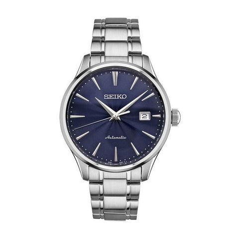 Seiko men Core Automatic Watch with Dark Blue Dial