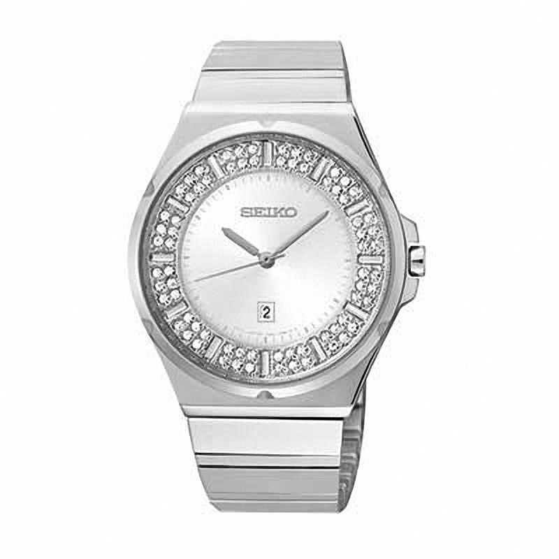 Seiko woman Silver Crystal-set Dial Stainless Steel Watch
