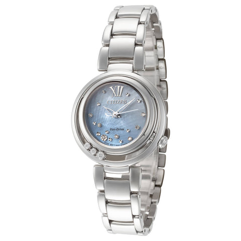 Citizen woman Eco-Drive L Sunrise Diamond Accent Watch with Blue Mother-of-Pearl Dial