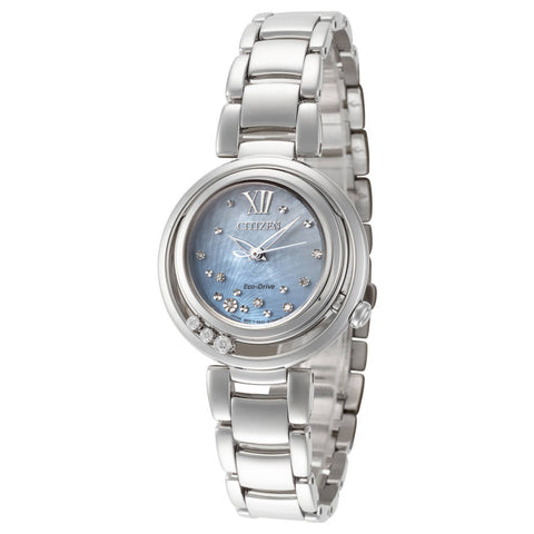 Citizen woman Eco-Drive L Sunrise Diamond Accent Watch with Blue Mother-of-Pearl Dial