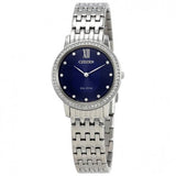 Citizen woman Eco-Drive Silhouette Crystal Accent Watch with Blue Dial