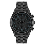 Citizen men Eco-Drive Chandler Black IP Chronograph Watch 