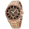 Citizen men Eco-Drive PCAT Chronograph Rose-Tone Watch with Brown Dial - AT4106-52X