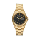 Citizen men Quartz Gold-Tone Watch with Black Dial
