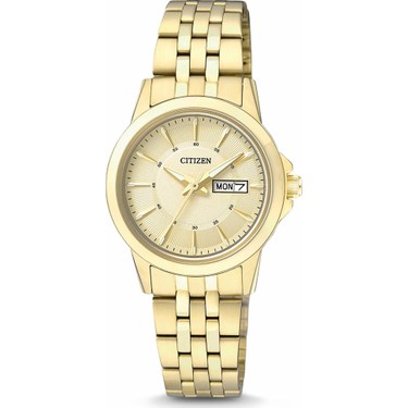 Citizen woman Quartz Watch with Black Dial Analogue Display Quartz Stainless Steel 