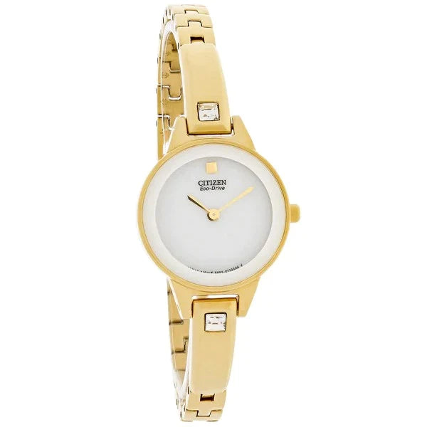 Citizen woman Gold Watch Eco-Drive White dial