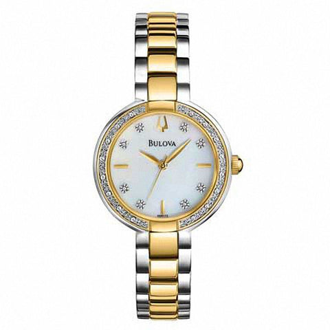 Bulova woman Diamond Mother of Pearl Dial Two-tone Watch