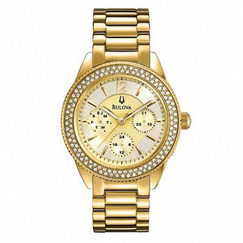 Bulova woman Multi-Function Champagne Dial Gold-tone Watch