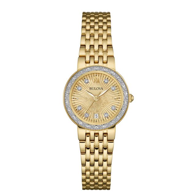 Bulova woman Diamond Accent Gold-Tone Watch