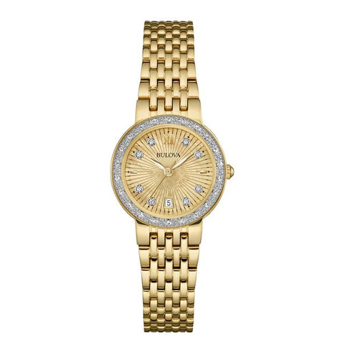 Bulova woman Diamond Accent Gold-Tone Watch