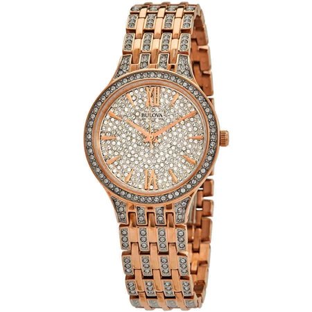Bulova woman Phantom Crystal Accent Rose-Tone Watch