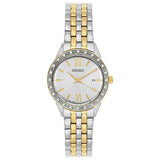 Seiko woman Two Tone Stainless Steel Crystal Bezel Watch