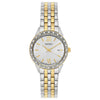 Seiko woman Two Tone Stainless Steel Crystal Bezel Watch