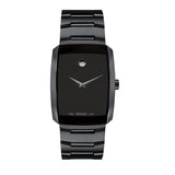 men Movado Eliro Black PVD Watch with Tonneau Black Dial