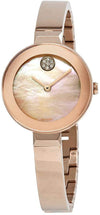 Movado woman' Bold Crystal Rose-Tone Bangle Watch with Transparent Mother-of Pearl Dial - 3600628