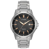 men Citizen Eco-Drive® Titanium Watch with Black Dial 