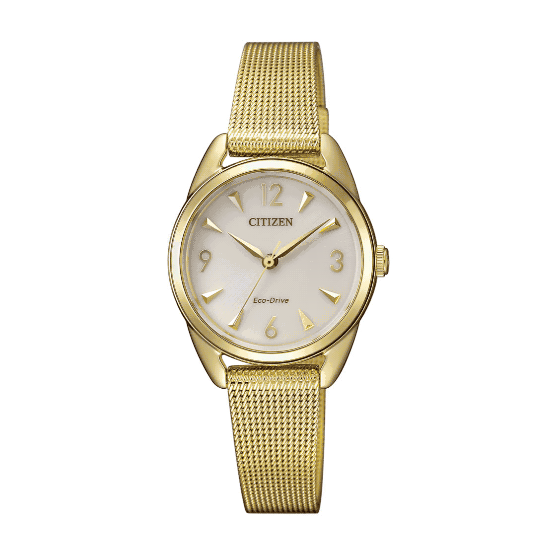 woman' Drive from Citizen Eco-Drive® LTR Gold-Tone Mesh Watch with Champagne Dial