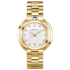 Bulova woman’ Bulova Rubaiyat Diamond Accent Gold-Tone Watch with Silver-White Dial