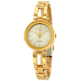 Axiom Eco-Drive Champagne Dial Yellow Gold-tone woman Watch