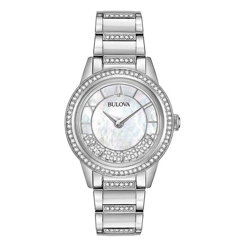 Bulova Crystal TurnStyle Watch In Stainless Steel - 96L257