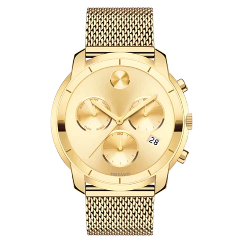 Movado Bold Chronograph Gold Dial men