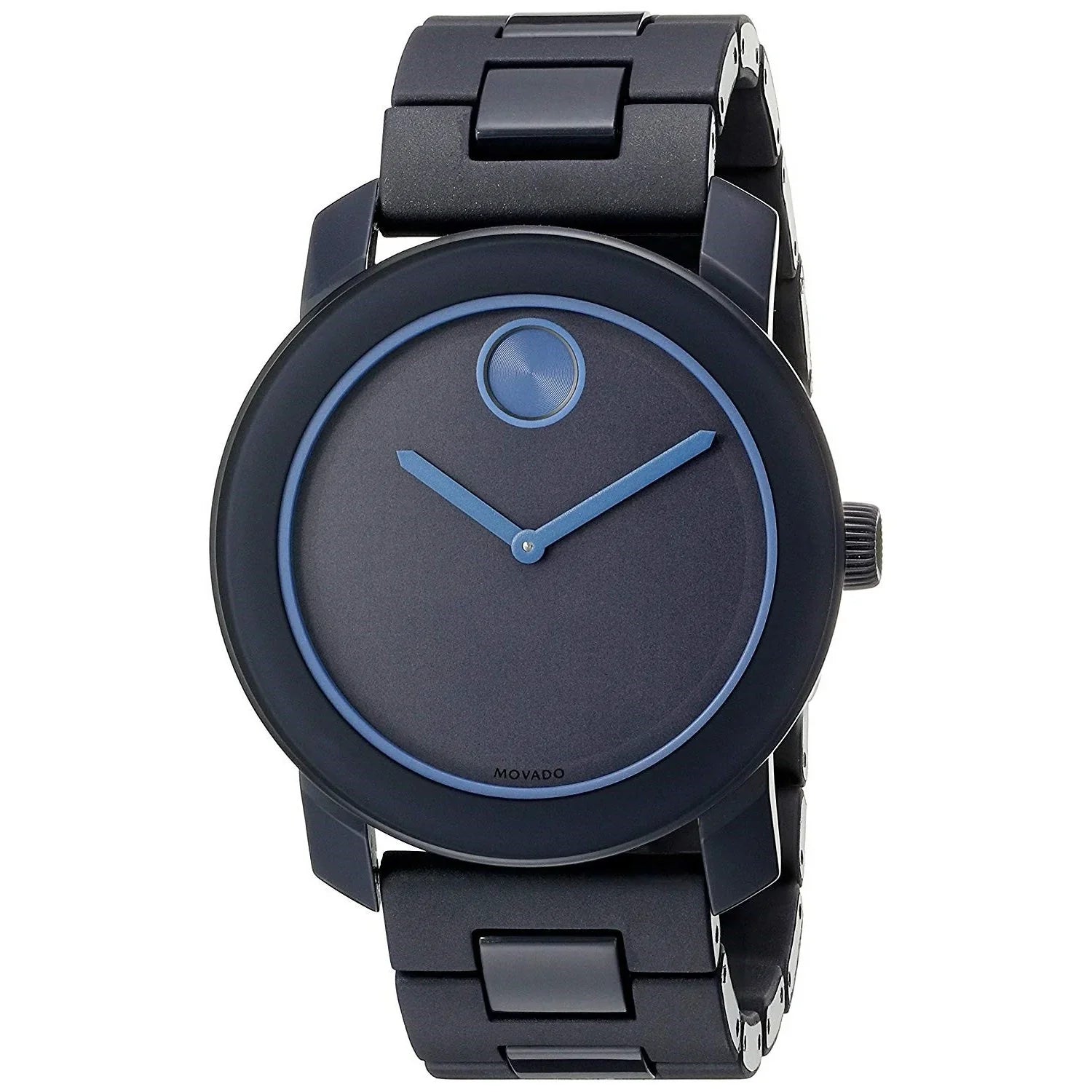 Movado Bold Navy Blue Dial Polyurethane Unisex Quartz Watch