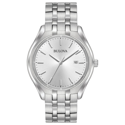 Bulova men  Stainless Silver Dial Bracelet Watch