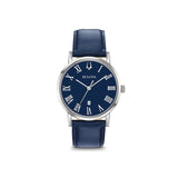 Bulova men Classic Strap Watch with Blue Dial