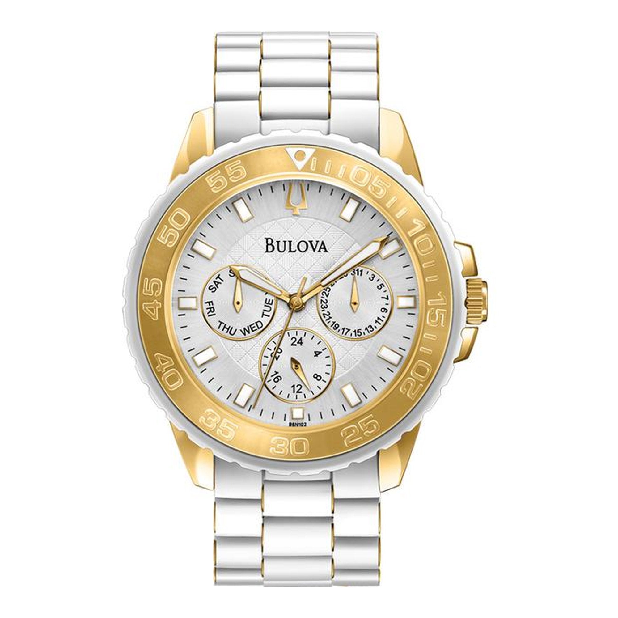 Bulova woman' White Stainless Steel Watch