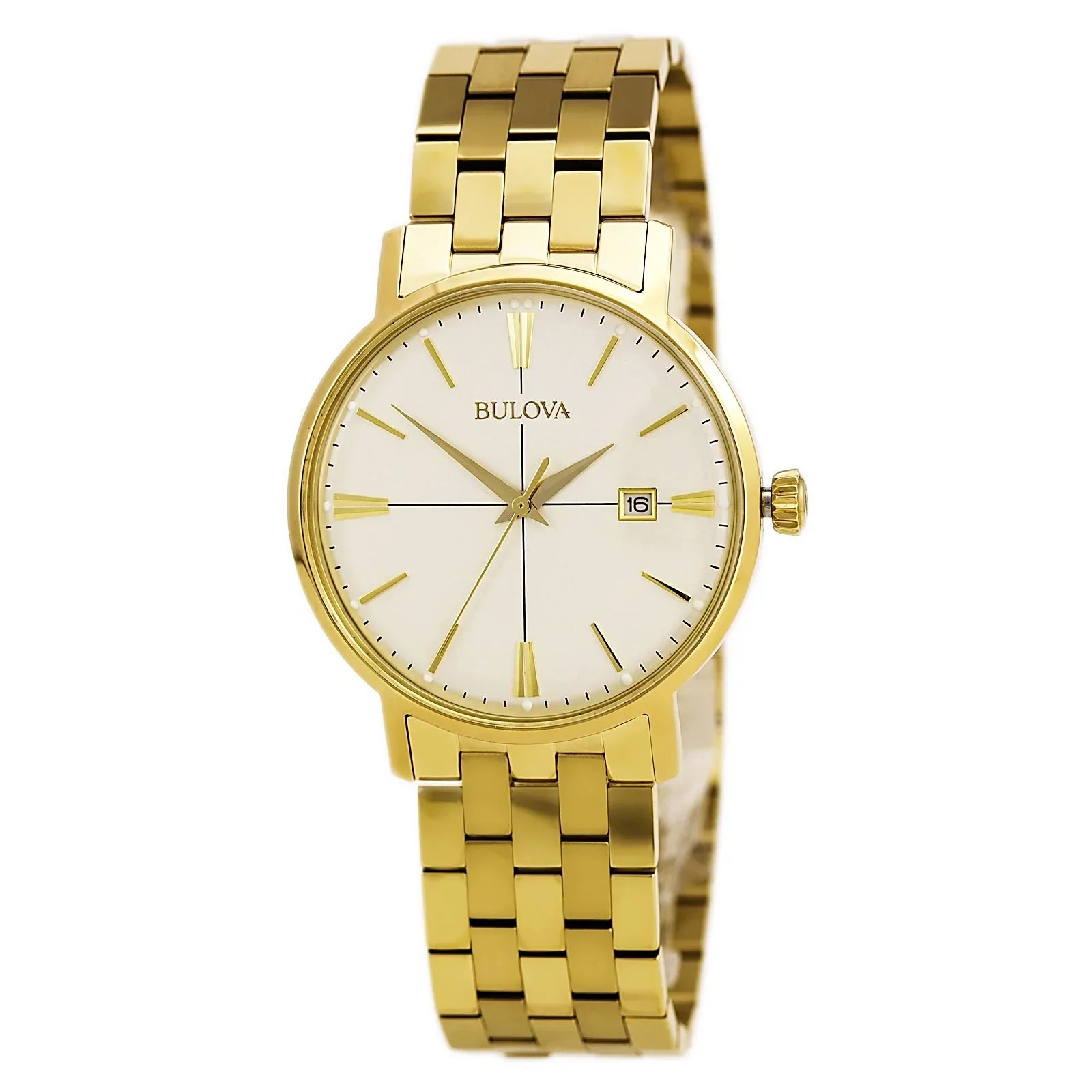 Bulova men Classic Gold Link Display Watch