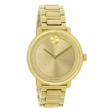 Movado BOLD watch, 34 mm pale gold ion-plated stainless steel case