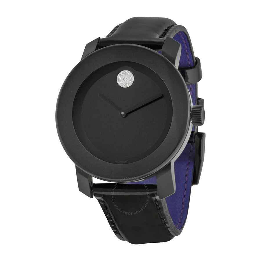 Movado Bold 36mm Black Leather Midsize Watch 3600353