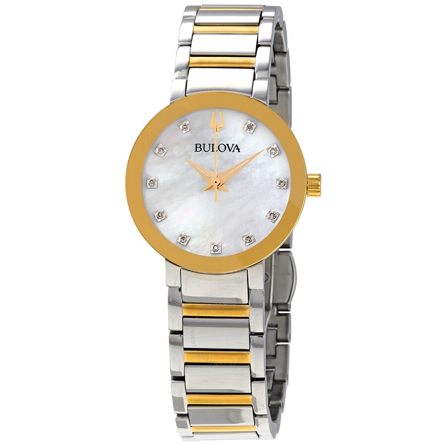 Mother of Pearl Crystal Dial Two-tone woman Watch