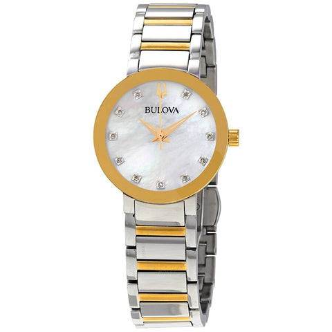Mother of Pearl Crystal Dial Two-tone woman Watch