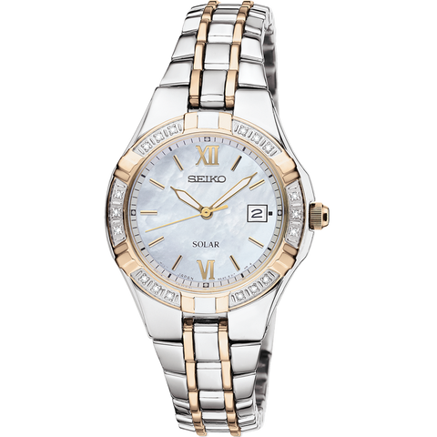 SEIKO Solar Mother Of Pearl Dial woman Watch