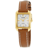 Citizen Silhouette Eco-Drive White Dial Brown Leather woman Watch