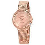 Citizen Eco-Drive Diamond Light Pink Dial woman Watch