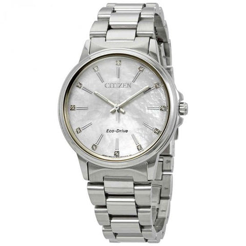 Citizen Chandler Eco-Drive Diamond White Mother of Pearl Dial woman Watch