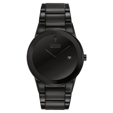 Citizen Axiom Eco Drive Black Dial Black Ion-plated men Watch