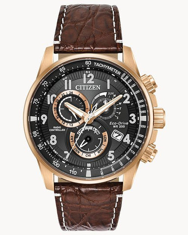 Citizen PCAT Perpetual Alarm Chronograph Black Dial men Watch