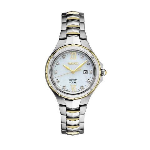 Seiko Coutura Diamond Mother of Pearl Dial Two-tone woman Watch