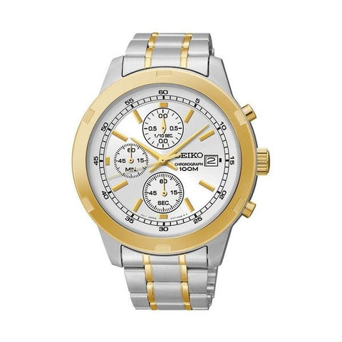 Seiko men Two-Tone Chronograph Watc