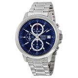 Seiko Chronograph Dark Blue Dial Stainless Steel men Watch
