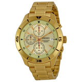 Seiko Chronograph Champagne Dial Gold-tone men Watch